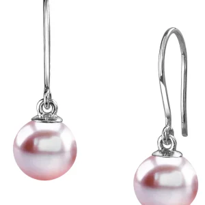 14K Gold Pink Freshwater Pearl Linda Dangling Earrings