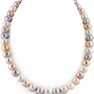 9.5-10.5mm Multicolor Freshwater Pearl Necklace - AAA Quality