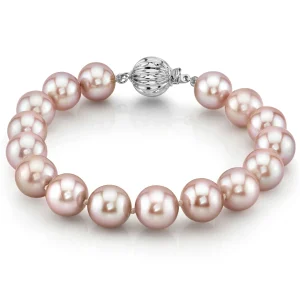 10.5-11.5mm Pink Freshwater Pearl Bracelet - AAA Quality