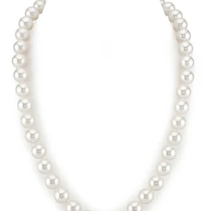 9.5-10.5mm White Freshwater Pearl Necklace - AAA Quality