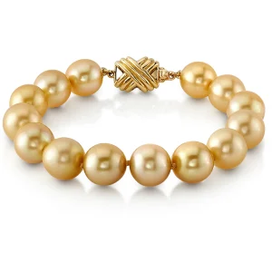 10-11mm Golden South Sea Pearl Bracelet