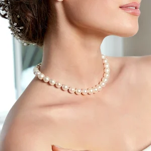 9.5-10.5mm White Freshwater Pearl Necklace - AAA Quality