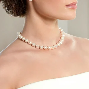 10.0-10.88mm Japanese Akoya White Pearl Necklace - GIA Certified