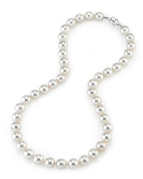 10.0-10.88mm Japanese Akoya White Pearl Necklace - GIA Certified