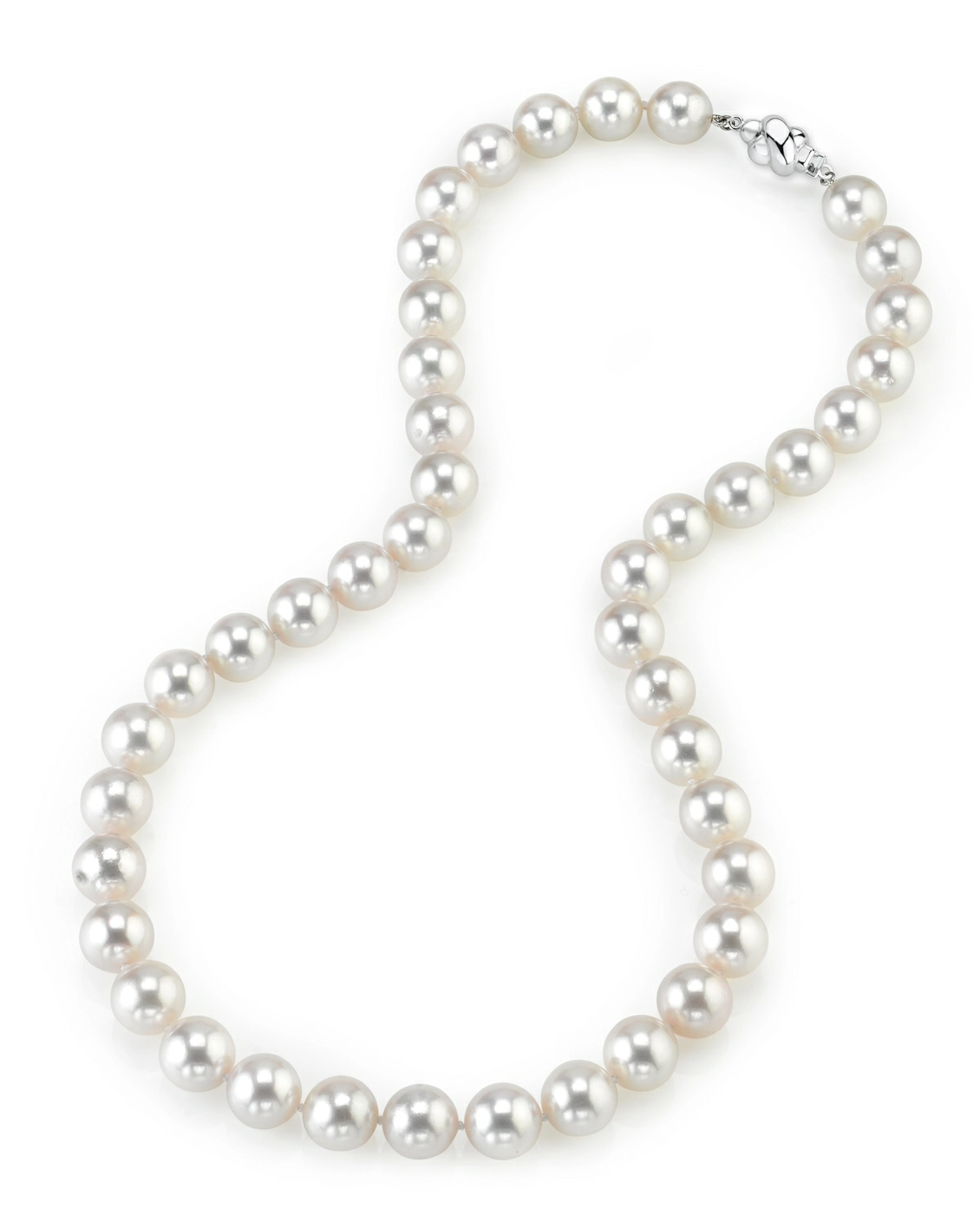 10.0-10.88mm Japanese Akoya White Pearl Necklace - GIA Certified