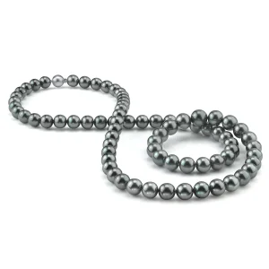 Opera Length 10-11mm Gray Tahitian South Sea Pearl Necklace - AAAA Quality