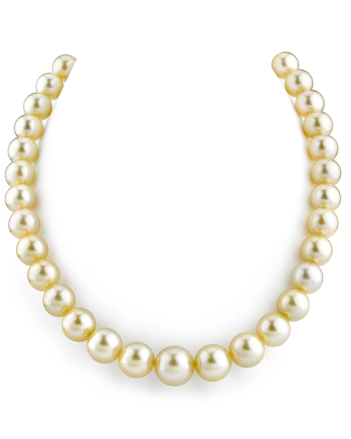 10-12mm Champagne Golden South Sea Pearl Necklace