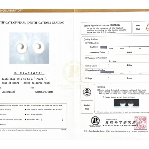 10-10.5mm Certified Hanadama Akoya Round Pearl Stud Earrings
