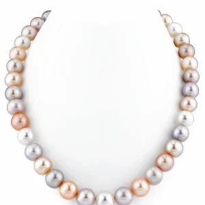 10.5-11.5mm Freshwater Multicolor Pearl Necklace - AAA Quality