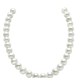 10.5-11.5mm White Freshwater Pearl Necklace - AAA Quality