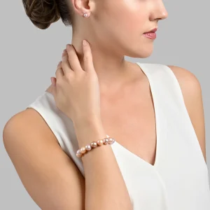 11-12mm Multicolor Freshwater Pearl Bracelet - AAA Quality