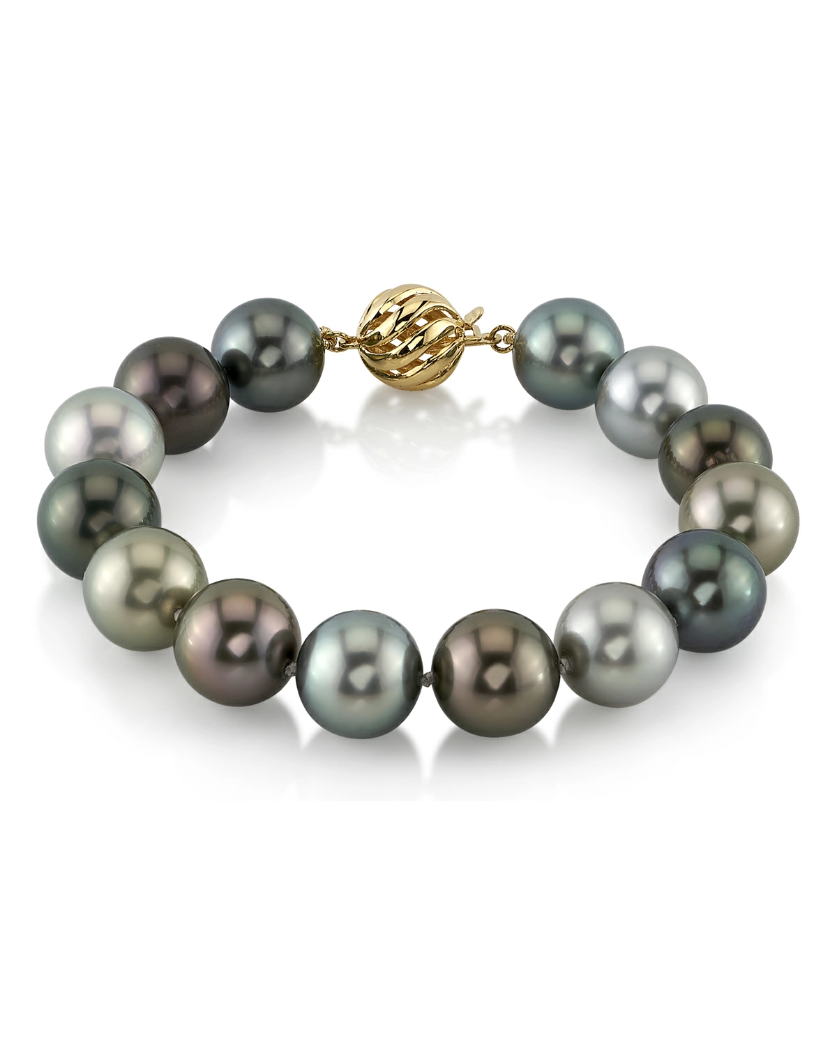 11-12mm Tahitian South Sea Multicolor Pearl Bracelet- AAAA Quality