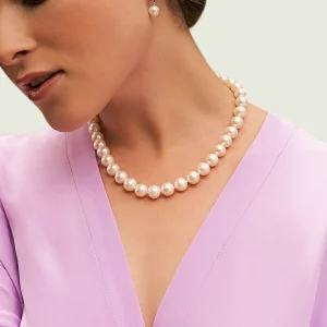10.5-11.5mm White Freshwater Pearl Necklace - AAA Quality
