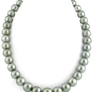 11-13mm Silver Tahitian South Sea Pearl Necklace - AAA Quality