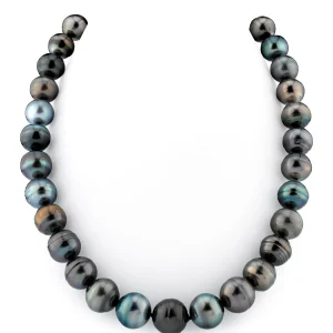 12-14mm Multicolor Tahitian South Sea Pearl Circle Baroque Necklace