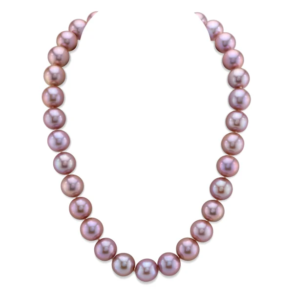 12-14mm Pink Freshwater Pearl Necklace - AAAA Quality