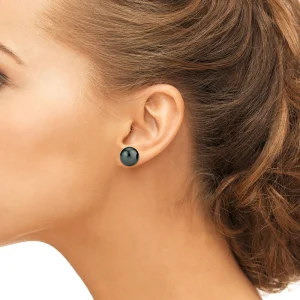 13mm Tahitian South Sea Round Pearl Stud Earrings