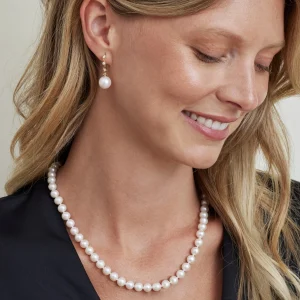 7.0-7.5mm White Freshwater Pearl Necklace - AAAA Quality