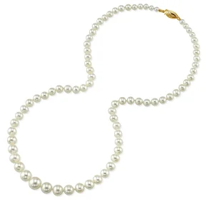 3.0-9.0mm White Freshwater Graduated Pearl Necklace