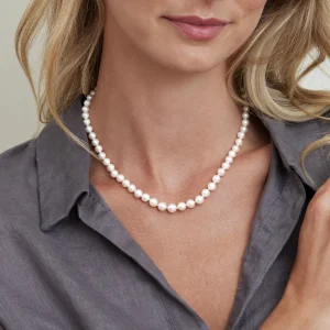 5.0-7.0mm Japanese Akoya White Graduated Pearl Necklace
