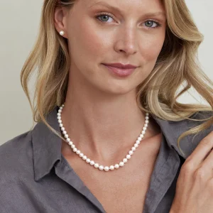 5.0-7.0mm Japanese Akoya White Graduated Pearl Necklace