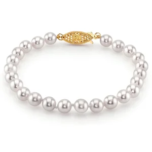 6.0-6.5mm Akoya White Pearl Bracelet - AAA Quality