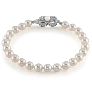6.0-6.5mm Hanadama Akoya White Pearl Bracelet