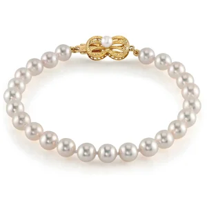 6.0-6.5mm Hanadama Akoya White Pearl Bracelet