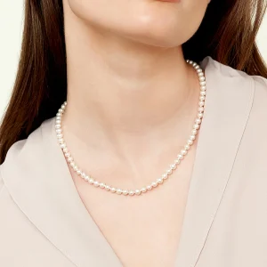 6.0-6.5mm Hanadama Akoya White Pearl Necklace