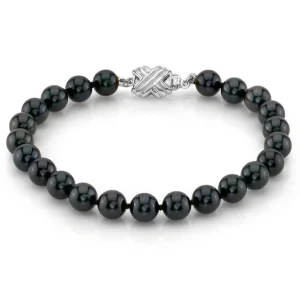 7.5-8.0mm Black Freshwater Pearl Bracelet - AAA Quality