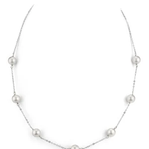 Pearl Station Necklace Jewelry