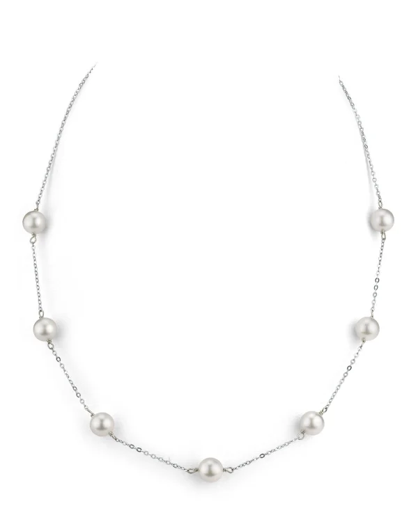 Pearl Station Necklace Jewelry