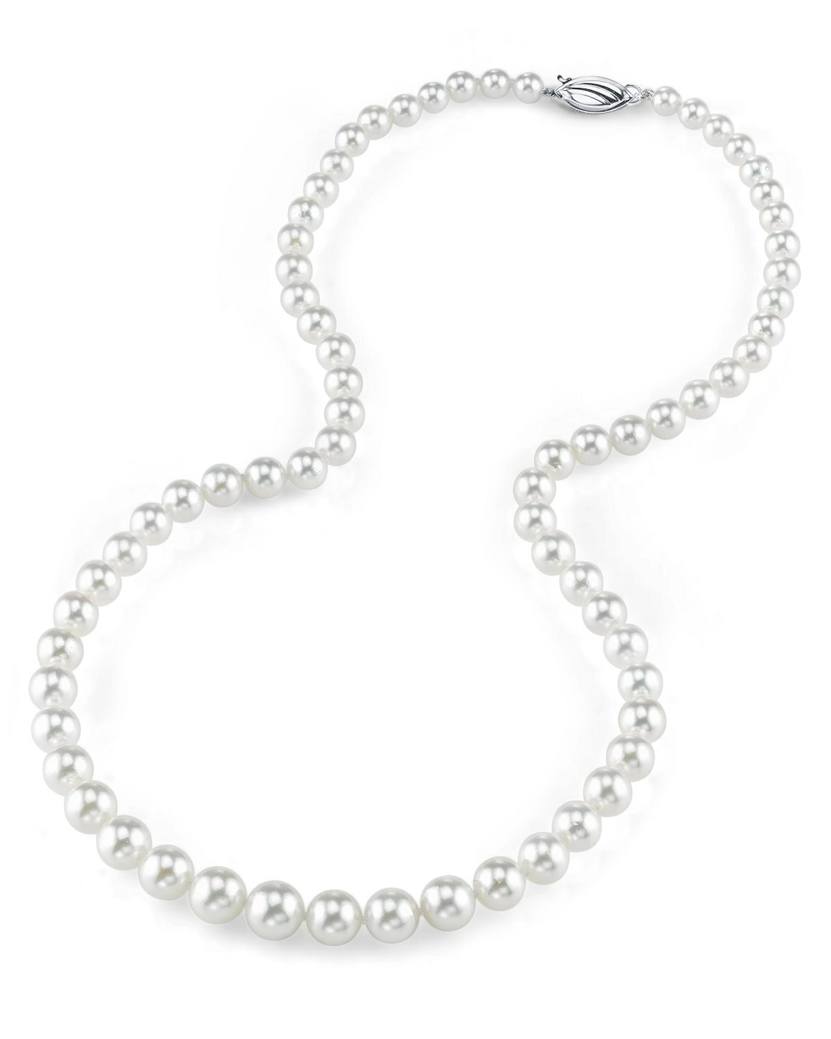 6.0-9.0mm Japanese Akoya White Graduated Pearl Necklace