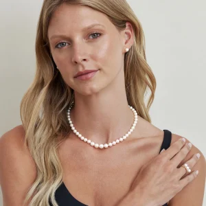 6.0-9.0mm Japanese Akoya White Graduated Pearl Necklace