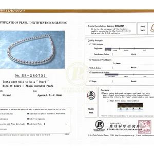 6.5-7.0mm Hanadama Akoya White Pearl Necklace
