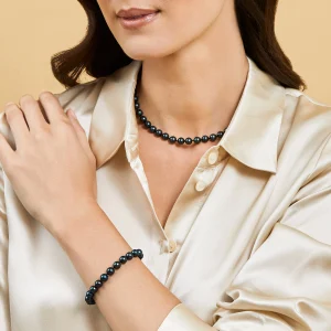 7.0-7.5mm Akoya Black Pearl Bracelet