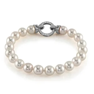 7.5-8.0mm Hanadama Akoya White Pearl Bracelet