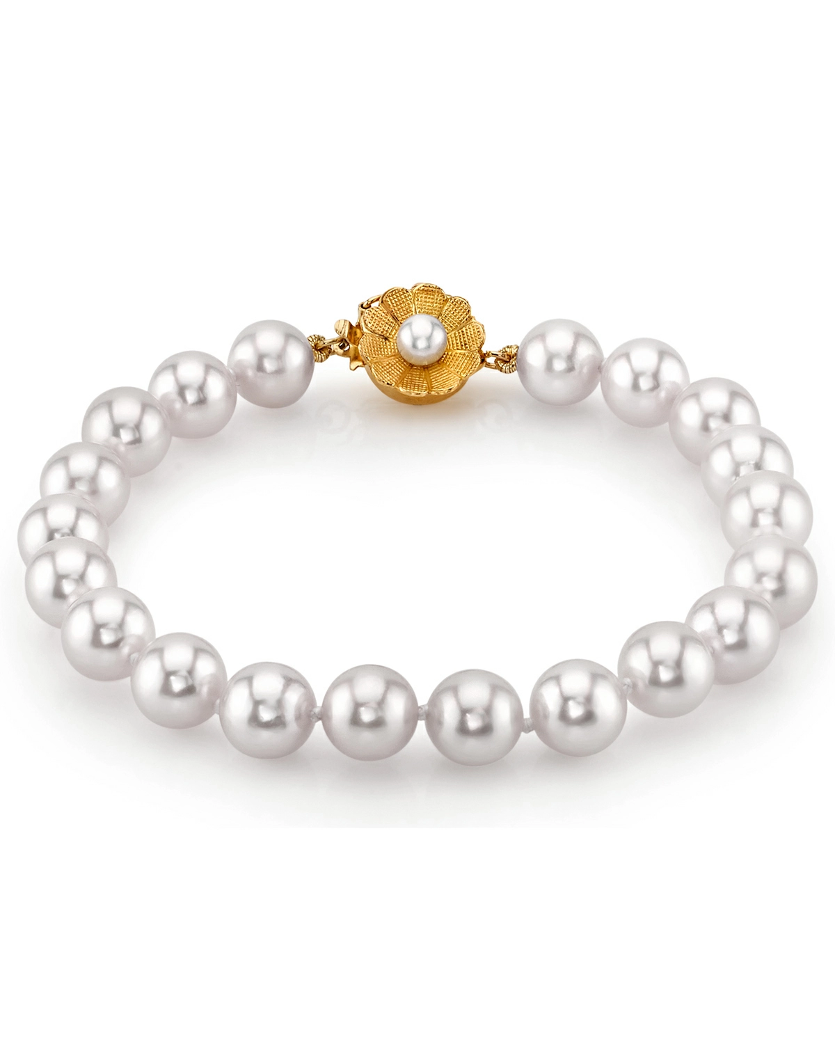 7.5-8.0mm Akoya White Pearl Bracelet - AAA Quality