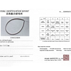 7.0-7.5mm Hanadama Akoya White Pearl Necklace