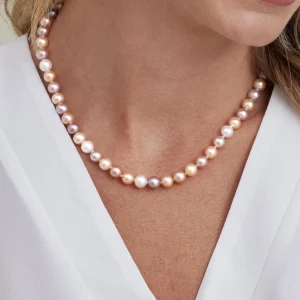 7.0-7.5mm Freshwater Multicolor Pearl Necklace - AAAA Quality
