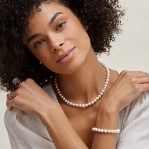 7.0-7.5mm Freshwater Pearl Necklace & Earrings