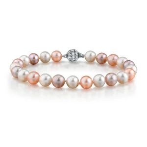 7.0-7.5mm Multicolor Freshwater Pearl Bracelet - AAA Quality