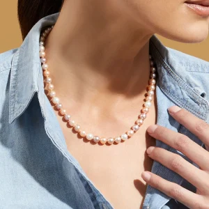 7.0-7.5mm Freshwater Multicolor Pearl Necklace - AAA Quality