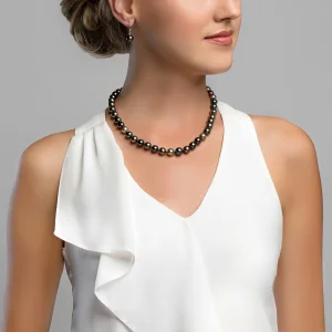 10-11mm Tahitian Multicolor Pearl Necklace - AAAA Quality