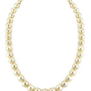 8-10mm Champagne Golden South Sea Pearl Necklace - AAAA Quality