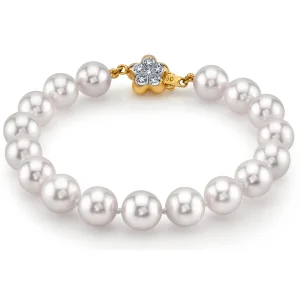 8.0-8.5mm Akoya White Pearl Bracelet - AAA Quality