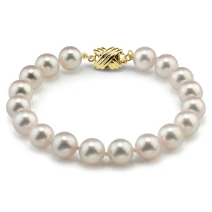 8.5-9.0mm Hanadama Akoya White Pearl Bracelet