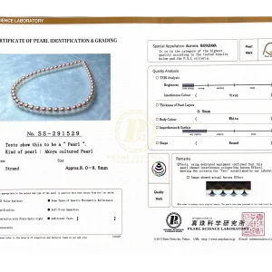 8.0-8.5mm Hanadama Akoya White Pearl Necklace