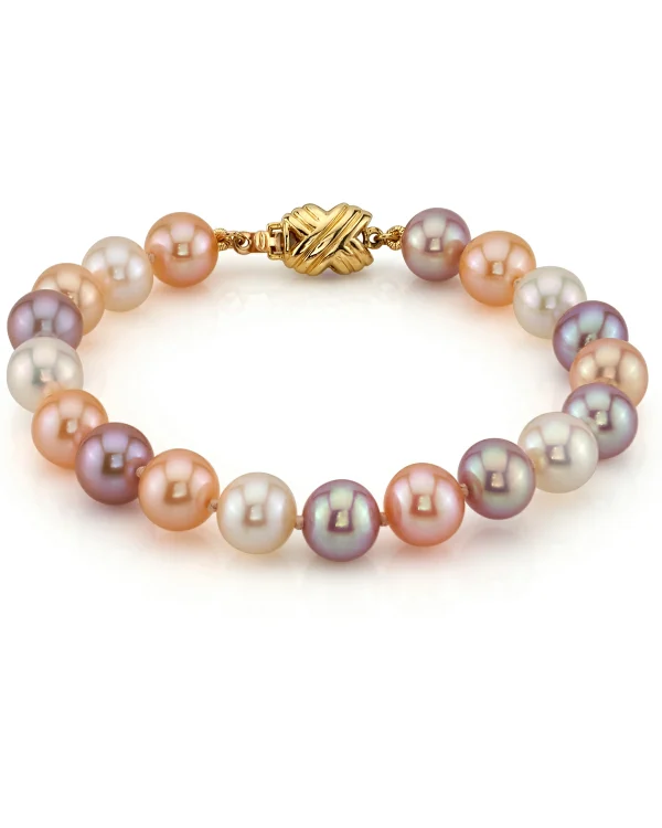 8.0-8.5mm Multicolor Freshwater Pearl Bracelet - AAAA Quality