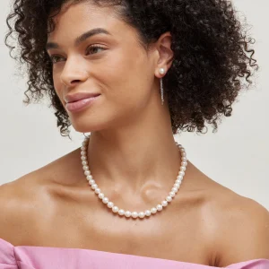 8.0-8.5mm White Freshwater Pearl Necklace - AAA Quality